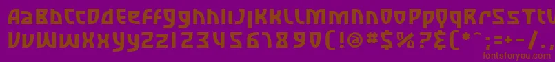 SfRetroesque Font – Brown Fonts on Purple Background