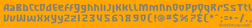 フォントSfRetroesque – オレンジの背景に灰色の文字