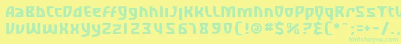 Police SfRetroesque – polices vertes sur fond jaune