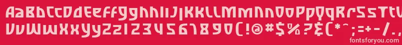 Police SfRetroesque – polices roses sur fond rouge