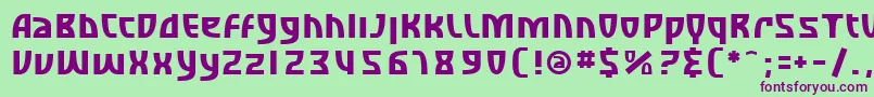 SfRetroesque Font – Purple Fonts on Green Background