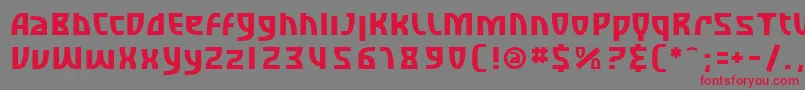 SfRetroesque Font – Red Fonts on Gray Background