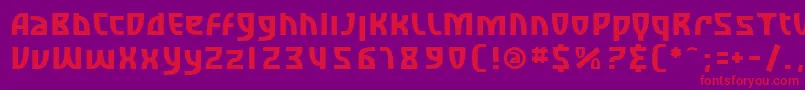 SfRetroesque Font – Red Fonts on Purple Background