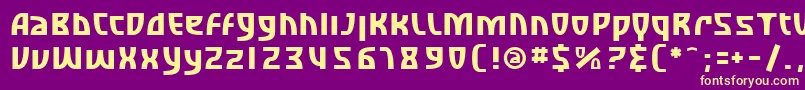 SfRetroesque Font – Yellow Fonts on Purple Background