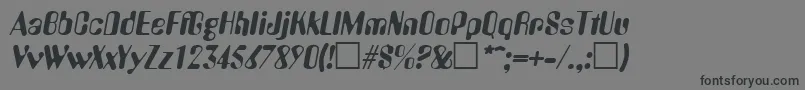 AmeliaItalic Font – Black Fonts on Gray Background