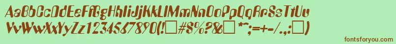 AmeliaItalic Font – Brown Fonts on Green Background