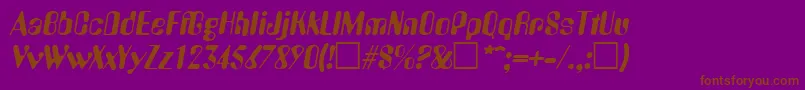 AmeliaItalic Font – Brown Fonts on Purple Background