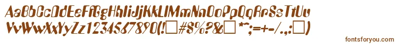 Шрифт AmeliaItalic – коричневые шрифты на белом фоне