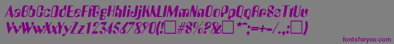 Шрифт AmeliaItalic – фиолетовые шрифты на сером фоне