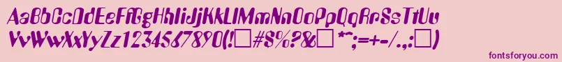 AmeliaItalic Font – Purple Fonts on Pink Background