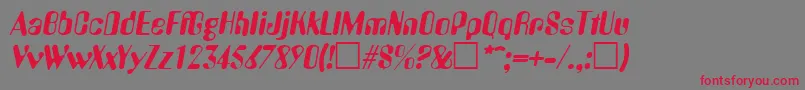 AmeliaItalic Font – Red Fonts on Gray Background