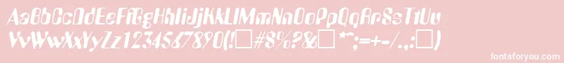 AmeliaItalic Font – White Fonts on Pink Background