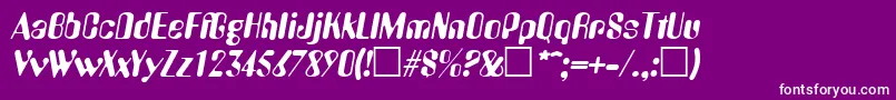 AmeliaItalic Font – White Fonts on Purple Background