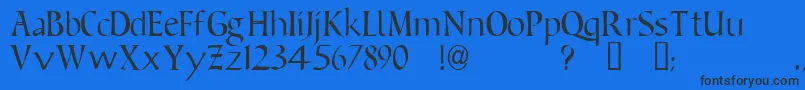 Ft15 Font – Black Fonts on Blue Background