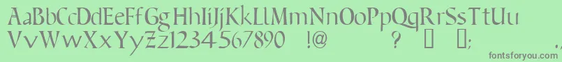 フォントFt15 – 緑の背景に灰色の文字