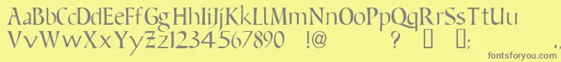 Ft15 Font – Gray Fonts on Yellow Background