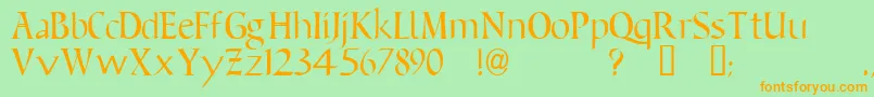 Ft15 Font – Orange Fonts on Green Background