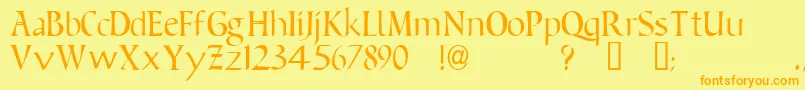 Ft15 Font – Orange Fonts on Yellow Background