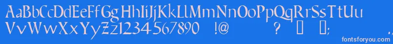 Ft15 Font – Pink Fonts on Blue Background