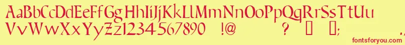 Ft15 Font – Red Fonts on Yellow Background