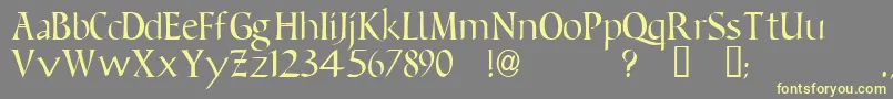 Ft15 Font – Yellow Fonts on Gray Background