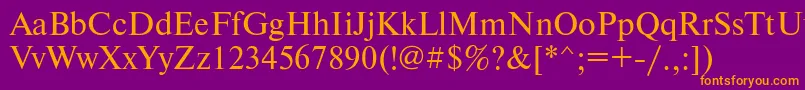 Newtondosctt Font – Orange Fonts on Purple Background