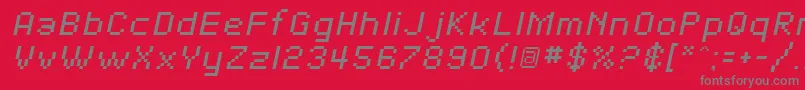 Шрифт SfPixelateOblique – серые шрифты на красном фоне