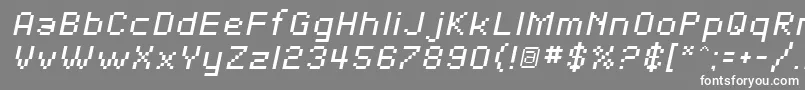SfPixelateOblique Font – White Fonts on Gray Background