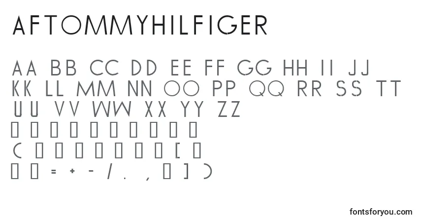 Schriftart AfTommyHilfiger – Alphabet, Zahlen, spezielle Symbole