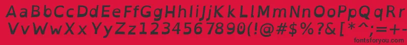 OpendyslexicBolditalic Font – Black Fonts on Red Background