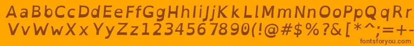 OpendyslexicBolditalic Font – Brown Fonts on Orange Background