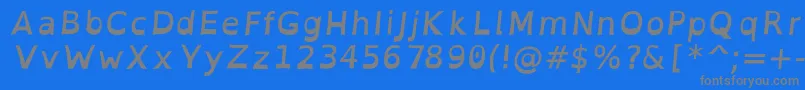 Więcej informacji o czcionce OpendyslexicBolditalic Czcionka OpendyslexicBolditalic – szare czcionki na niebieskim tle