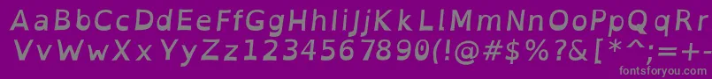 OpendyslexicBolditalic Font – Gray Fonts on Purple Background
