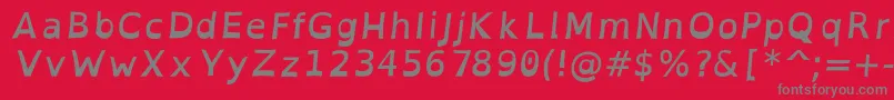 OpendyslexicBolditalic-Schriftart – Graue Schriften auf rotem Hintergrund