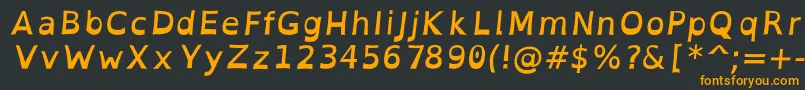 OpendyslexicBolditalic Font – Orange Fonts on Black Background