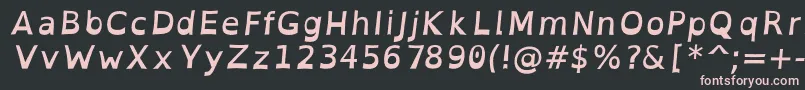 OpendyslexicBolditalic Font – Pink Fonts on Black Background