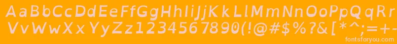 OpendyslexicBolditalic Font – Pink Fonts on Orange Background