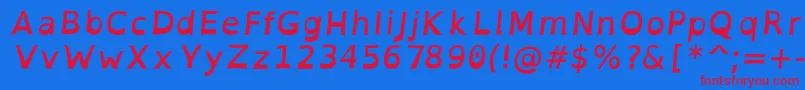 OpendyslexicBolditalic Font – Red Fonts on Blue Background