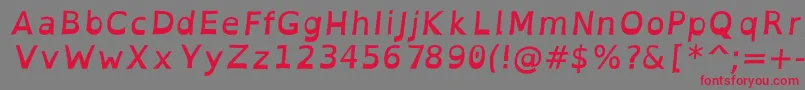 Шрифт OpendyslexicBolditalic – красные шрифты на сером фоне