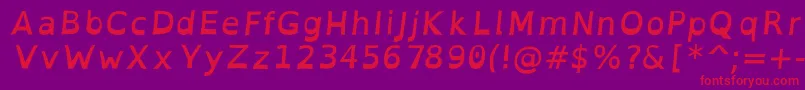 OpendyslexicBolditalic Font – Red Fonts on Purple Background