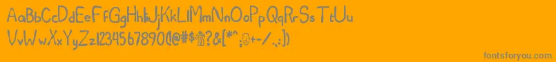 フォントJimteach – オレンジの背景に灰色の文字