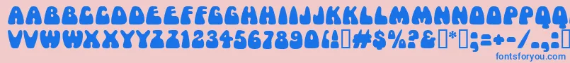 MamaMf Font – Blue Fonts on Pink Background