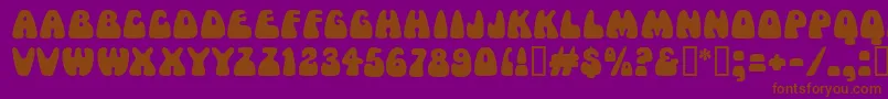 MamaMf Font – Brown Fonts on Purple Background