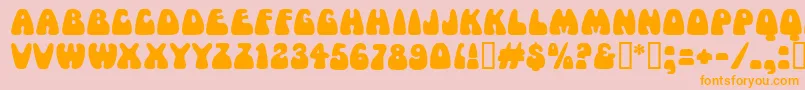 Więcej informacji o czcionce MamaMf Czcionka MamaMf – pomarańczowe czcionki na różowym tle