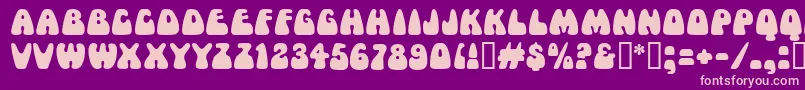 MamaMf Font – Pink Fonts on Purple Background