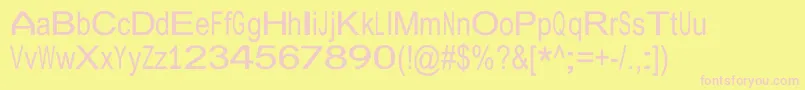 JuliasoftSpecialFontW Font – Pink Fonts on Yellow Background