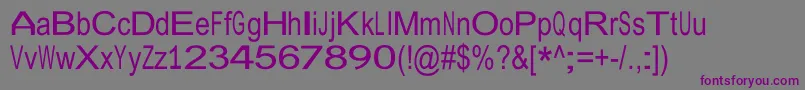 JuliasoftSpecialFontW Font – Purple Fonts on Gray Background