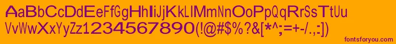 Шрифт JuliasoftSpecialFontW – фиолетовые шрифты на оранжевом фоне