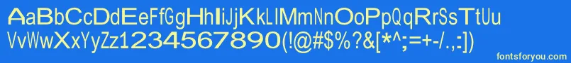 JuliasoftSpecialFontW Font – Yellow Fonts on Blue Background
