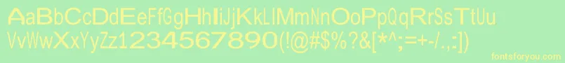 JuliasoftSpecialFontW Font – Yellow Fonts on Green Background